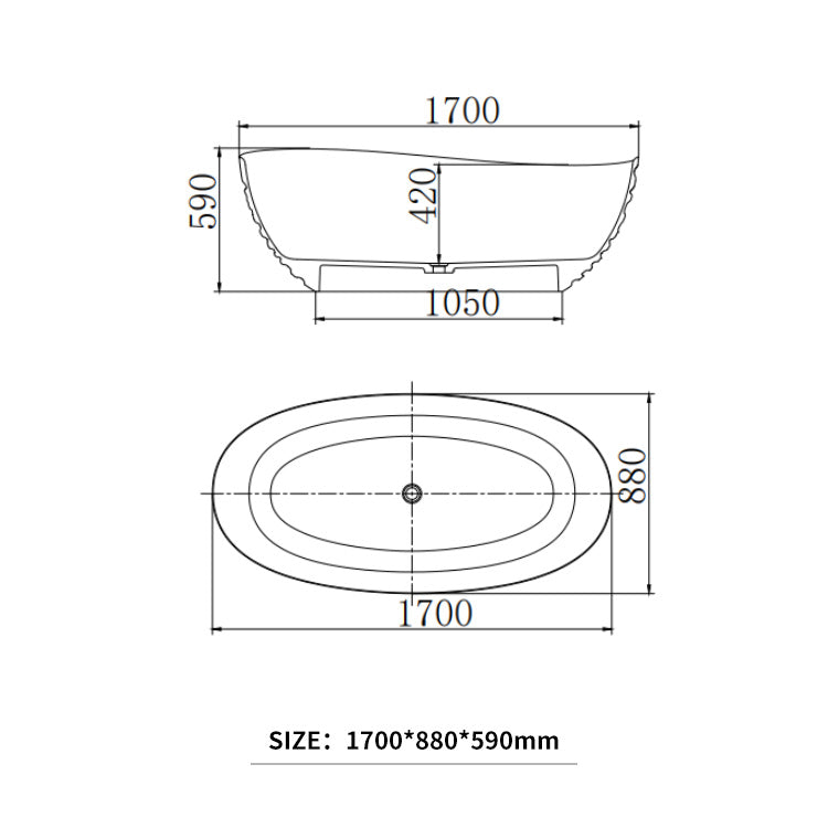 BL-9222 Resin Bathtub