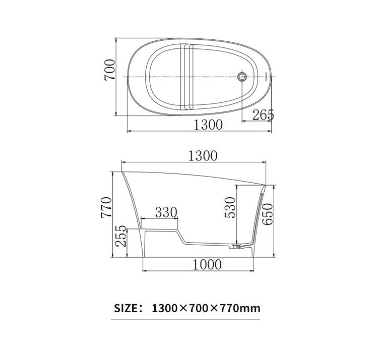 BL-9223 Resin Bathtub