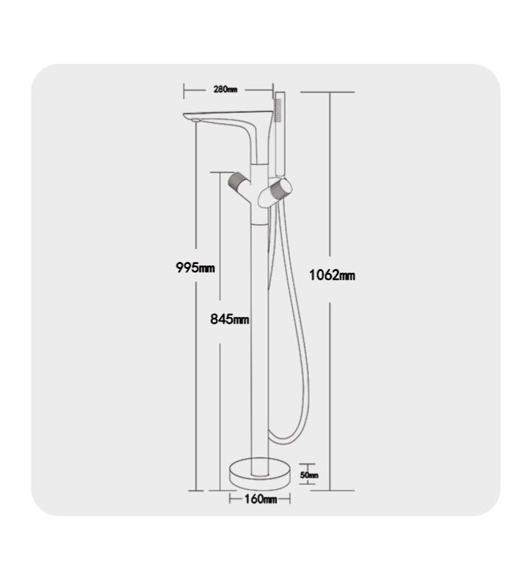 BL-3108 Floor Mounted Bathtub Faucet