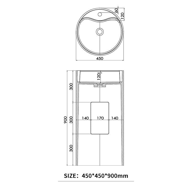 BL-61111 Pedestal Basin