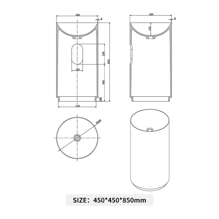 BL-6201 Pedestal Basin