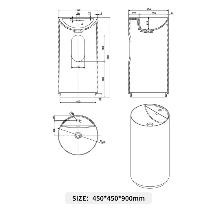 BL-6202 Pedestal Basin