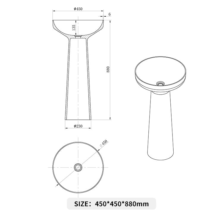 BL-6207 Pedestal Basin