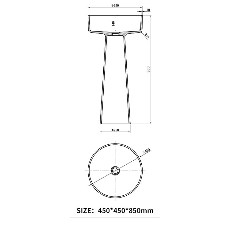 BL-6210 Pedestal Basin
