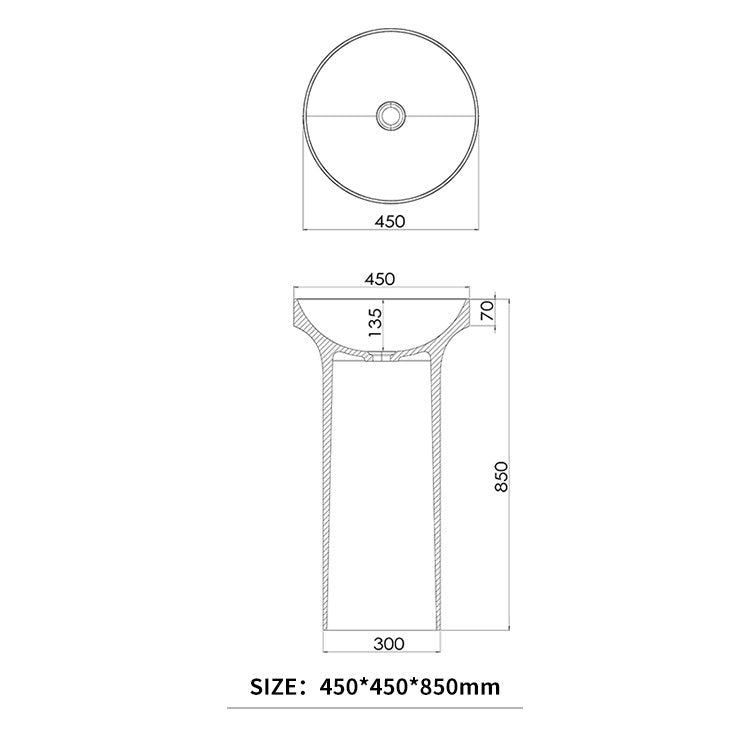 BL-6213 Pedestal Basin