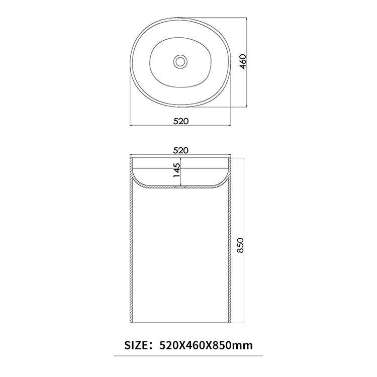 BL-6301 Pedestal Basin
