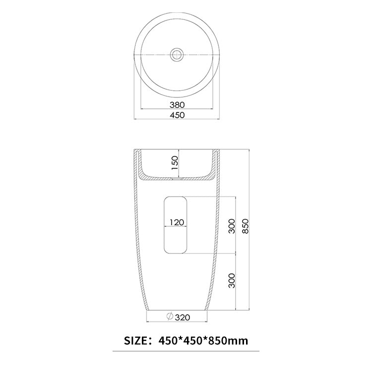 BL-6303 Pedestal Basin