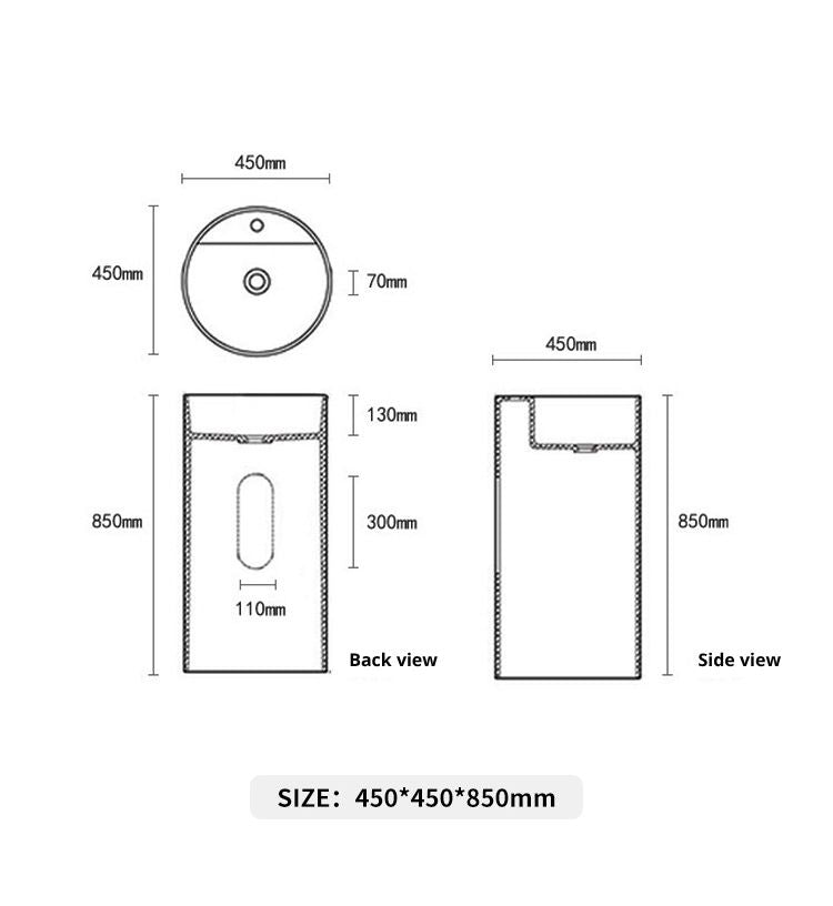 BL-6606 Pedestal Basin