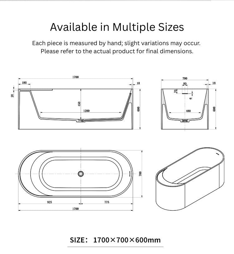 BL-8258 Artificial Stone Bathtub