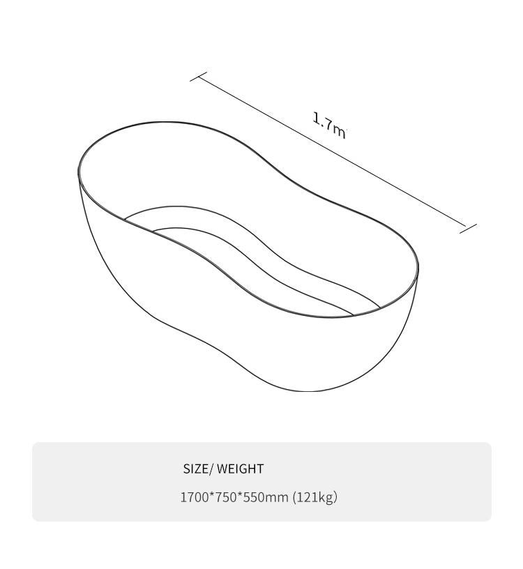 BL-8257 Artificial Stone Bathtub